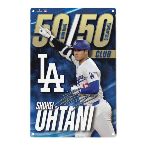 Shohei Ohtani Los Angeles Dodgers WinCraft 50/50 Club, Indoor/Outdoor Styrene Sign