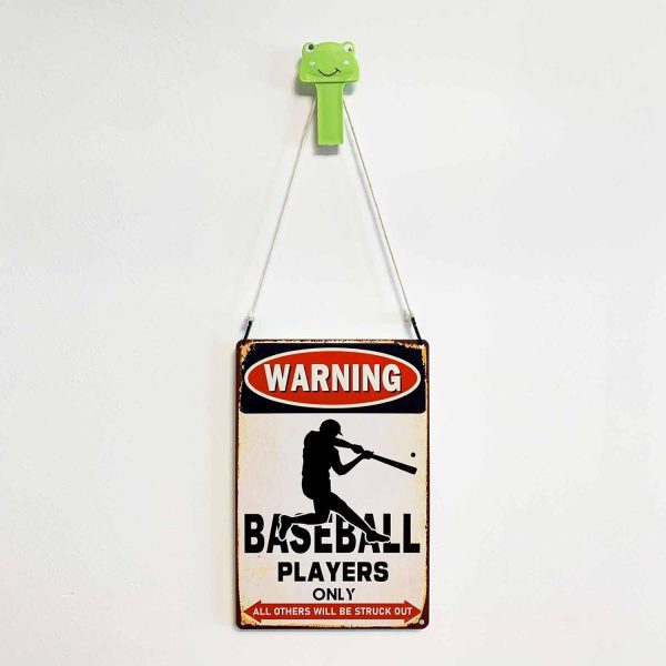 Boys Room Wall Decor Warning Baseball Players Only Sign Funny Baseball Gifts For Boys