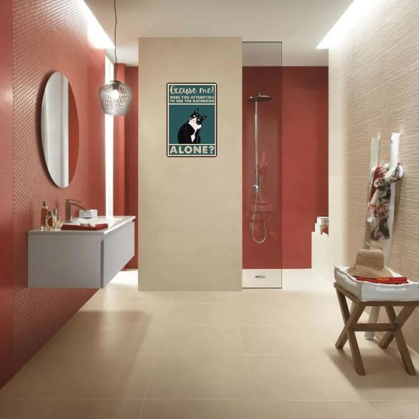 Funny Cat Bathroom Sign Tuxedo Cat Were You Attempting To Use The Bathroom Alone Tin Sign for Bathroom Toilet Wall Decor