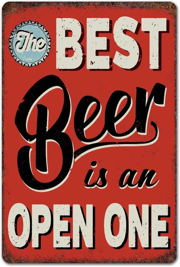 Funny Bar Sign Man Cave Vintage Metal Sign The Best Is An Open Sign For Garage Home Bar Wall Decor