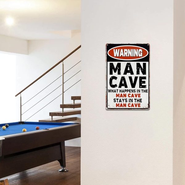 Funny Bar Sign Man Cave Vintage Metal Sign For Garage Home Bar Wall Decor