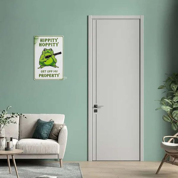 Funny Meme Posters Frog Room Decor Hippity Hoppity Get Of My Property No Trespassing Sign For Bedroom