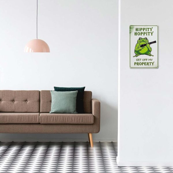 Funny Meme Posters Frog Room Decor Hippity Hoppity Get Of My Property No Trespassing Sign For Bedroom