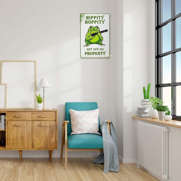 Funny Meme Posters Frog Room Decor Hippity Hoppity Get Of My Property No Trespassing Sign For Bedroom