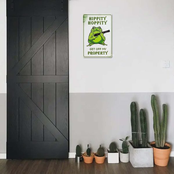 Funny Meme Posters Frog Room Decor Hippity Hoppity Get Of My Property No Trespassing Sign For Bedroom