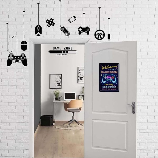 Welcome To The Game Room Sign For Gaming Room Wall Decor For Boys