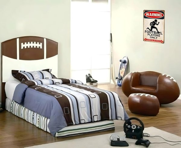 Funny Football Gifts for Boys Room Man Cave Wall Decor Football Players Only Tin Sign