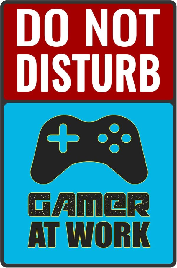 Do Not Disturb Gamer At Work Sign - Gamer Gifts For Teen Room Decor