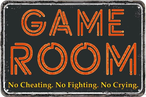 Game Room Sign - Gamer Gifts For Kids Room Decor